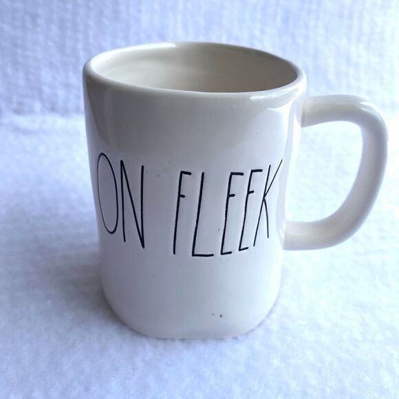 Rae Dunn White On Fleek Ceramic Mug - Picture 1 of 4